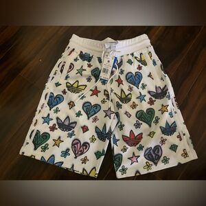 adidas Multicolor Graphic Athletic Shorts-size Med